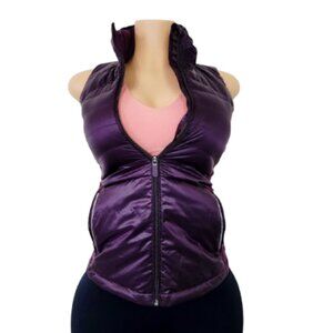 Lululemon Women's Plum Sleeveless Down For A Run Full-Zip Puffer Vest Size 2